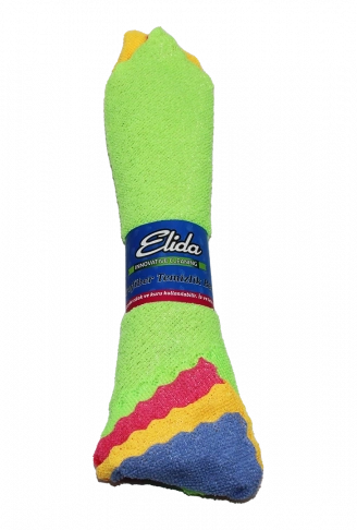 4 PARÇA  DÜRÜM YUVARLAK SARIM MİKROFİBER TEMİZLİK BEZİ (4940)