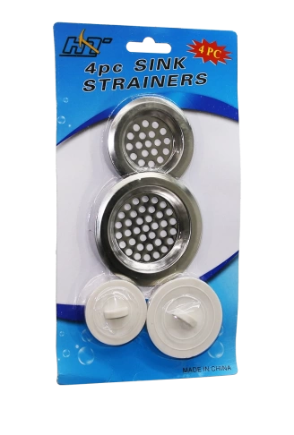 4 PARÇA  METAL LAVABO SÜZGEÇ VE TIPA SETİ (4940)