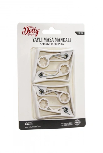 4 PARÇA PLASTİK - YAYLI MASA ÖRTÜSÜ MANDALI KISKACI (4940)