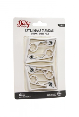 4 PARÇA PLASTİK - YAYLI MASA ÖRTÜSÜ MANDALI KISKACI (4940)