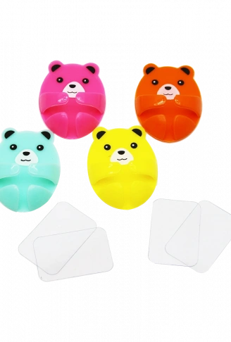 4 PARÇA  RENKLİ BÜYÜK AYICIK KABLO TUTACAK (4940)