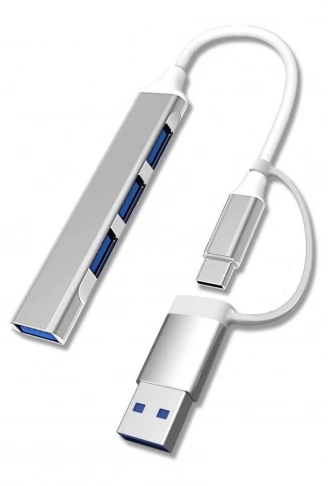 4 Port'lu Bağlantı İstasyonu Ultra İnce USB Bölücü TYPE-C tipi Çoklu Arayüz Adaptörü Multi Usb Çoklayıcı (4940)