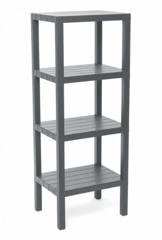 4 RAFLI GRİ MODÜLER ÜNİTE PLASTİK 38x29x100 cm (4940)