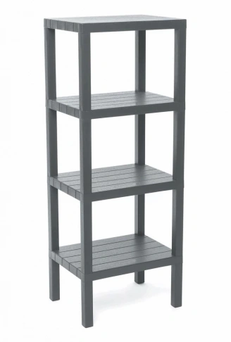 4 RAFLI GRİ MODÜLER ÜNİTE PLASTİK 38x29x100 cm (4940)