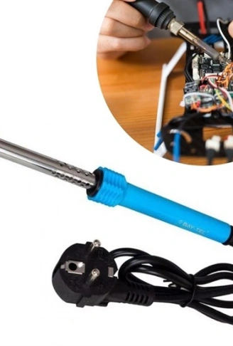 40w Plastik Saplı Elektrikli Döner Başlıklı Havya Kalemi Elektrikli Döner Başlı Lehim Kalemi (4940)