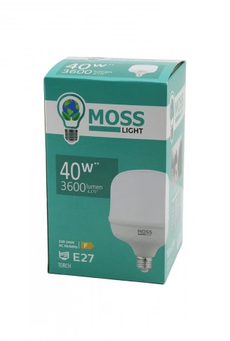 40W  TORCH  LED AMPUL PLASTİK E27 3600LUMEN L175° 5000 SAAT ÖMÜR IP20 185-265V AC  MS-3098 (4940)