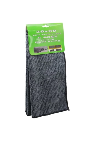 4PCS   30X30CM   ÇİFT TARAFLI=MİKROFİBER - TEL BEZ   ZOR KİR  BEZİ  HEM SİL - HEM OVALA (4940)