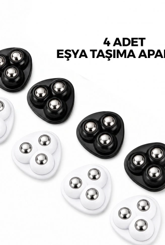 4PCS 3 BİLYA TEKERLEKLİ POŞETLİ MOBİLYA EŞYA TAŞIMA APARATI 360° (4940)