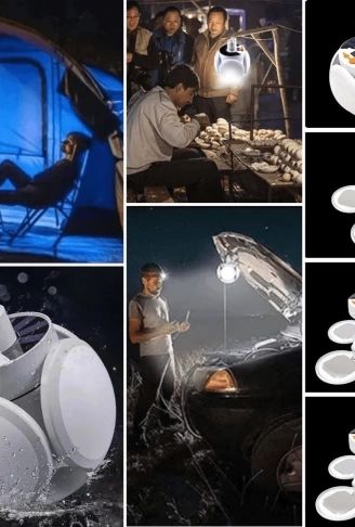 5 Ledli 3 Farklı Işık Modlu Açılıp Kapanabilir Led Kanatlı Güneş Enerjili Solar Aydınlatma Asılabilir Kamp Feneri