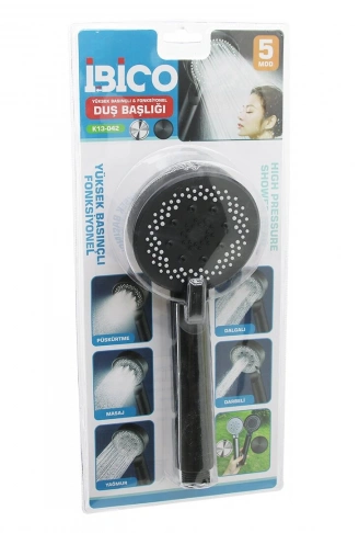 5 MOD YUVARLAK=8.7CM DUŞ BAŞLIK KADEMELİ VAKUMLU SİYAH GÖVDE - SİYAH ZEMİN - BEYAZ-SYH İĞNE SAP:14CM (4940)