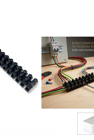 50 ADET SİYAH PLASTİK SIRA KLEMENS (4940)