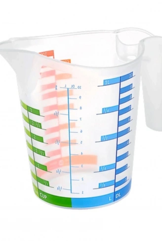 500 ml Renkli Dereceli Sert Plastik Mutfak Ölçü Kabı (4940)