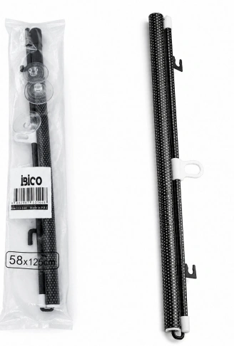 58X125CM OTO-ARAÇ - EV - OFİS CAM PANELİ GÜNEŞLİK PVC PERDE MAKARALI AÇ-KAPA VANTUZLU MONTAJ (4940)