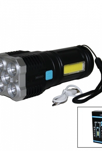 5IN1 + COB LED USB ŞARJLI EL FENERİ (4940)