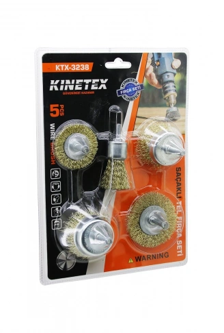5PCS SAÇAKLI ÇELİK TEL - ÇANAK FIRÇA SETİ KTX-3238 (4940)