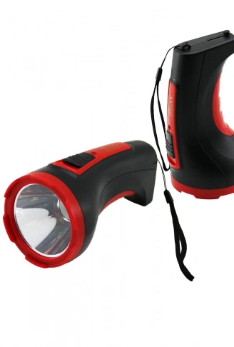 5W TEK LED BOMBELİ GÖVDE FİŞ ŞARJLI EL FENERİ UZUN MESAFELİ (4940)