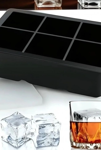 6&apos;lı XL Küp Şeklinde Silikon Kolay Çıkabilen Buz Kalıbı (4940)
