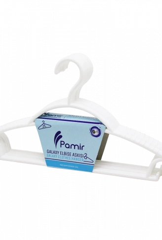 6 PARÇA  PLASTİK GALAXY ELBİSE ASKISI (4940)