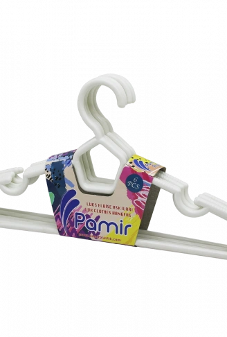 6 PARÇA  PLASTİK KARİZMA ELBİSE ASKI (4940)