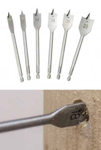 6 Parça Tahta Ahşap Oyma Yaprak Matkap Ucu Seti (4940)