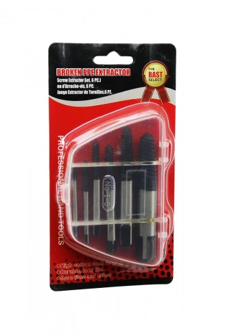 6 PCS  HASARLI VİDA ÇIKARICI SET -  SOLA DÖNEN  KLAVUZ UÇ (4940)