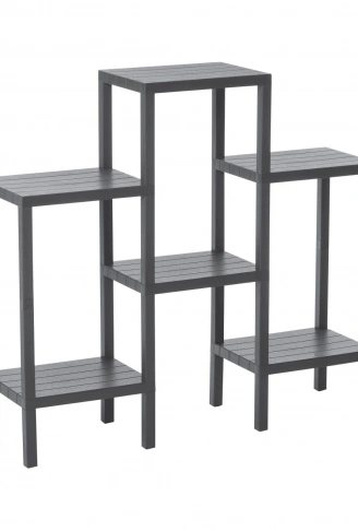 6 RAFLI - GRİ MODÜLER ÜNİTE PLASTİK 108x100x29 cm (4940)