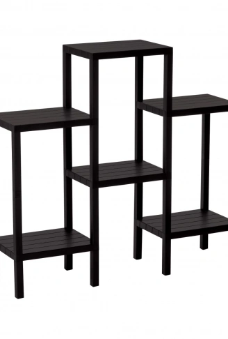 6 RAFLI - SİYAH MODÜLER ÜNİTE PLASTİK 108x100x29 cm (4940)