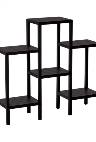 6 RAFLI - SİYAH MODÜLER ÜNİTE PLASTİK 108x100x29 cm (4940)