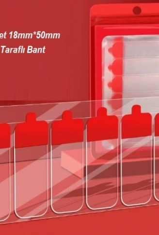 60 Parça Kolay Açılır Güçlü Çift Taraflı Bant 18mm*50mm (4940)
