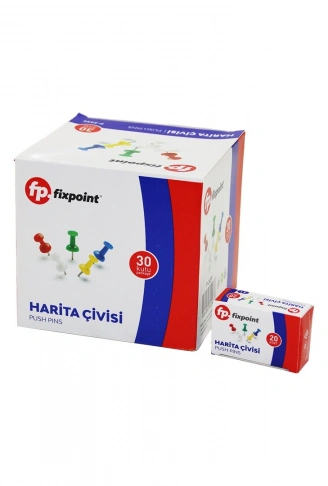 600 ADET HARİTA ÇİVİSİ RENKLİ = 20PCS X 30 (4940)