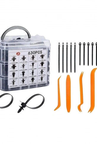 630 Adet Trim Klips Seti – Oto Panel, Kapı Döşeme, Tampon ve Pervaz İçin Evrensel Raptiye Bağlantı Elemanları (4940)