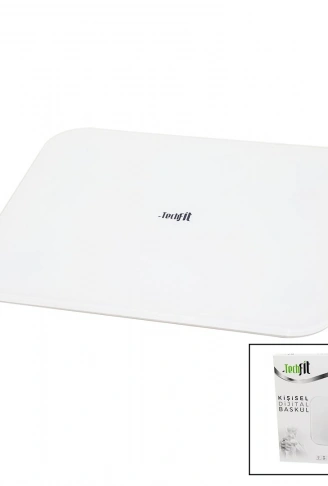 GİZLİ EKRAN -SOFT BEYAZ CAM ZEMİN  DİJİTAL BASKÜL TERAZİ 180KG SENSÖR -LED EKRAN -ODA℃ TF-1070 (4940)