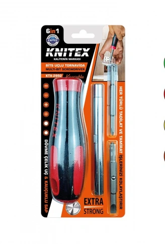 6IN1 - ÇIKAR TAK  KAUÇUKLU BİTS UÇLU TORNAVİDA (4940)