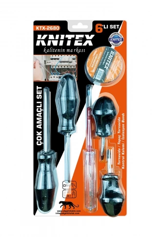 6PCS  TORNAVİDA - ÇOK AMAÇLI SET  TORNAVİDA - TOPAÇ TORNAVİDA - KONTROL KALEM - ELEKTRİK BANT (4940)