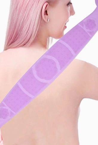 70 cm Çift Taraflı Sırt Kesesi -Silikon Duş Kesesi - Peeling Banyo Kesesi (4940)