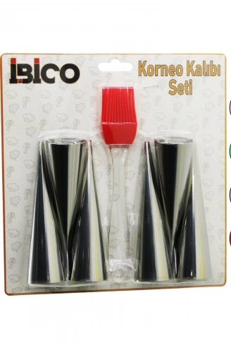 7PCS 6-KORNEO KALIP - 1-SİLİKON FIRÇA PASTA DEKORASYON SETİ ÇAP:3.4CM X UZUNLUK:12CM (4940)