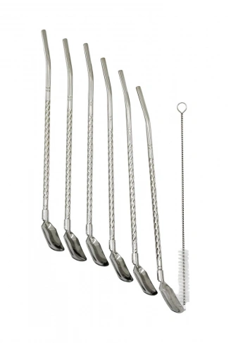 7PCS - 6PİPET + 1TEMİZLEME FIRÇA  ÇELK KAŞIKLI PİPET (4940)