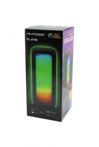 8 İNÇ SPEAKER HOPARLÖR BLUETOOTH WIRELESS SPEAKER 5 FARKLI IŞIKLI USB - BLUETOOHT - DC 5V  PL-4140 (4940)