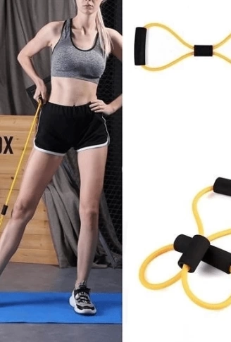 8 Şeklinde Direnç Bandı Yoga Plates Ve Vücut Geliştirme Egzersiz Bandı (  )