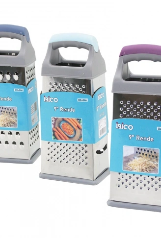 9 İNÇ   4GEN   ÇELİK METAL  RENDE  RENKLİ PLASTİK SAPLI   SİLİKON KAPLAMA TABAN (4940)