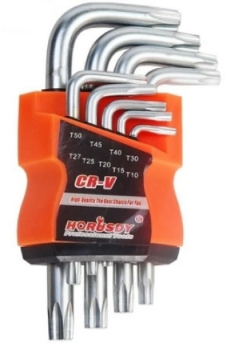 9 PARÇA  İYİ CRV KISA YILDIZ ALYAN TORX KEY SET (4940)