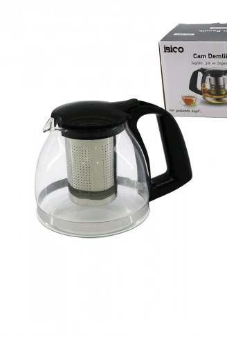 900ML CAM DEMLİK ÇELİK SÜZGEÇLİ - PLASTİK KULP - KAPAK - KROM ÇERÇEVE (4940)