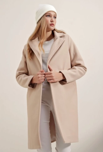 9085 Kaşe Kaban - Bej