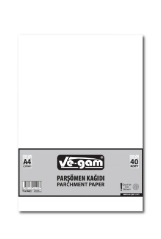 A4 40 PARÇA  ÇİZGİSİZ PARŞÖMEN KAĞIDI (4940)