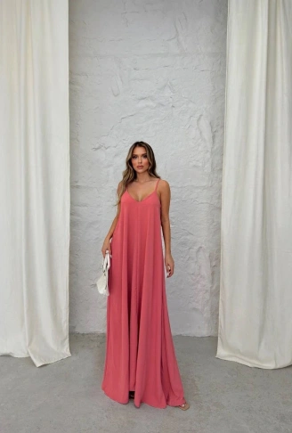 Aerobin uzun elbise pembe pt