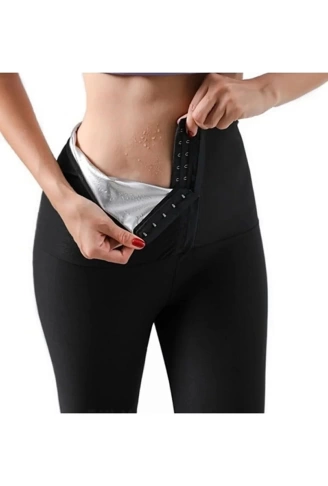 Agraflı Termal Sauna Tayt ( M ) Neotex Agraflı Terletme Taytı