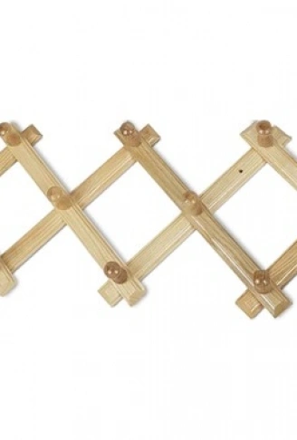 AHŞAP 10 KOLLU AKORDİYON DUVAR ASKISI (4940)