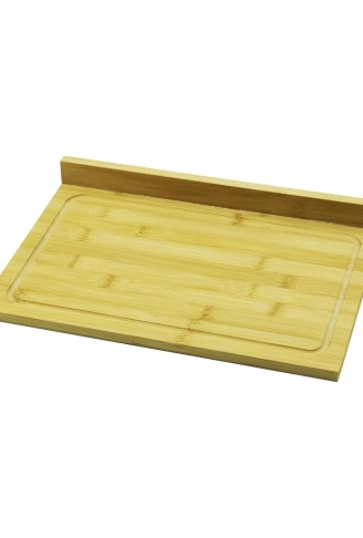 AHŞAP BAMBU KESİM PANOSU KANALLI - TEK KENAR YÜKSELTİ=3CM  24X35CM (4940)