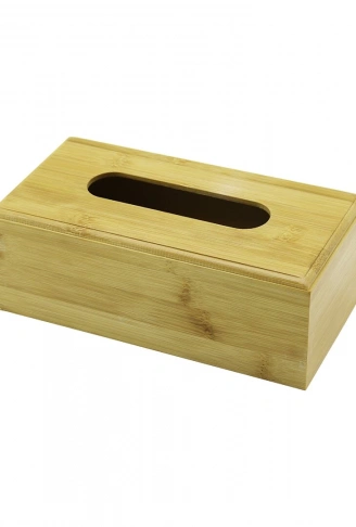 AHŞAP - BAMBU PEÇETELİK KUTU 11.6 X 22.8CM ALT KAPAKLI = KAYAR KANALLI - AÇ-KAPA (4940)