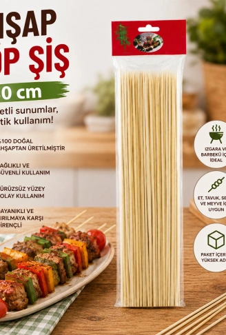 AHŞAP ÇÖP ŞİŞ 30CM 46PCS (4940)